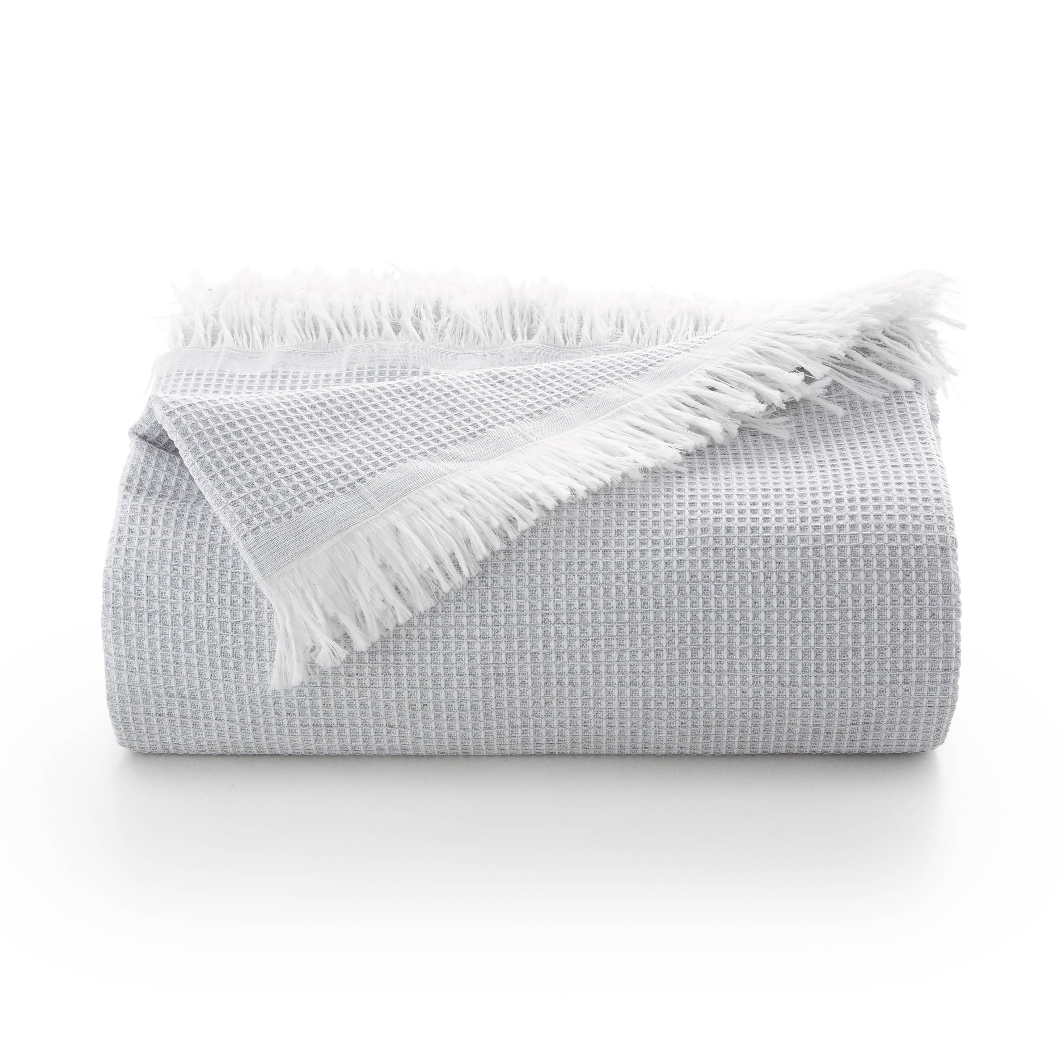 GAMUSI - Wholesale Throw blanket - Plaid Multi-Purpose Cotton Bedspread Honeycomb GALA4