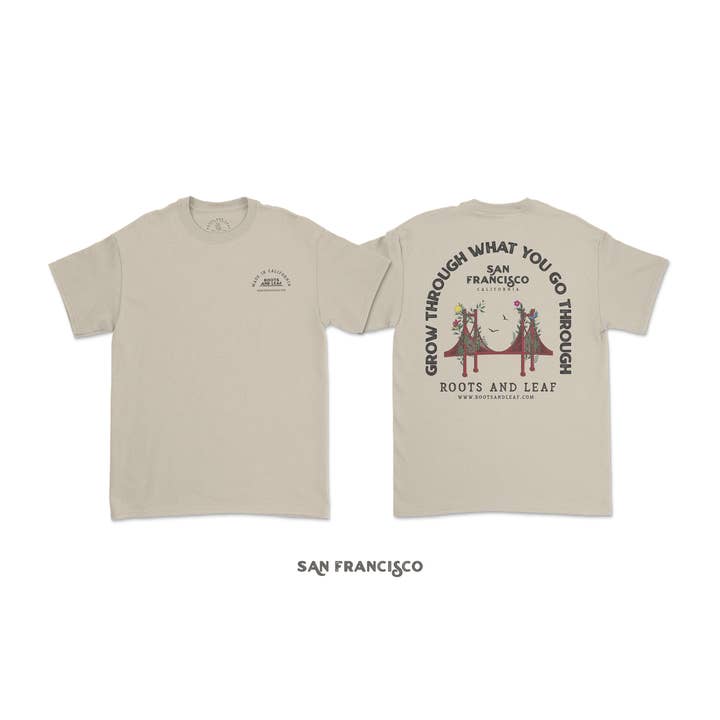 Golden Gate T-shirt för wholesale av Roots and Leaf