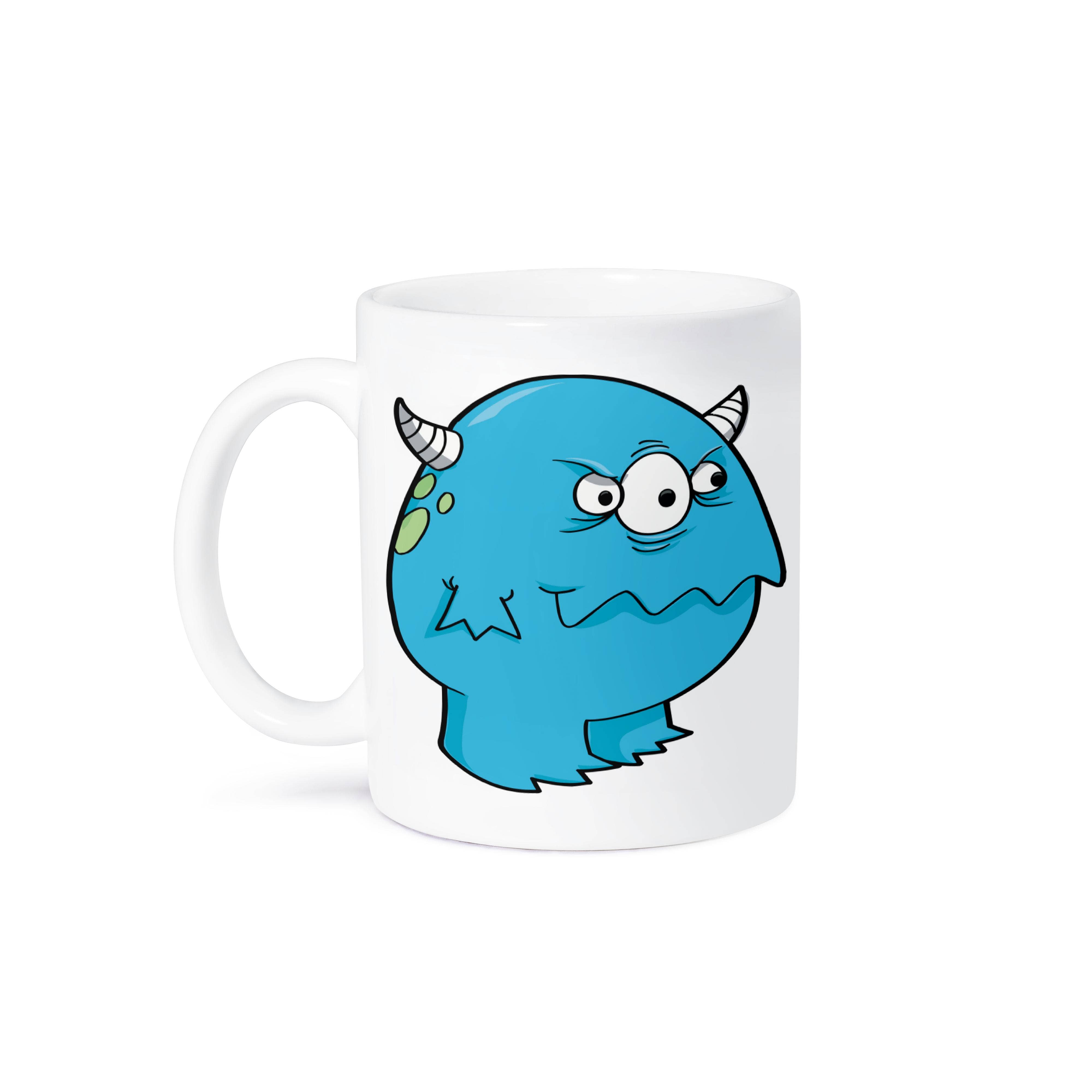 3dRose - Wholesale Coffee Mug - 3dRose, Silly Grumpy Blue Monster Cartoon, Mug8