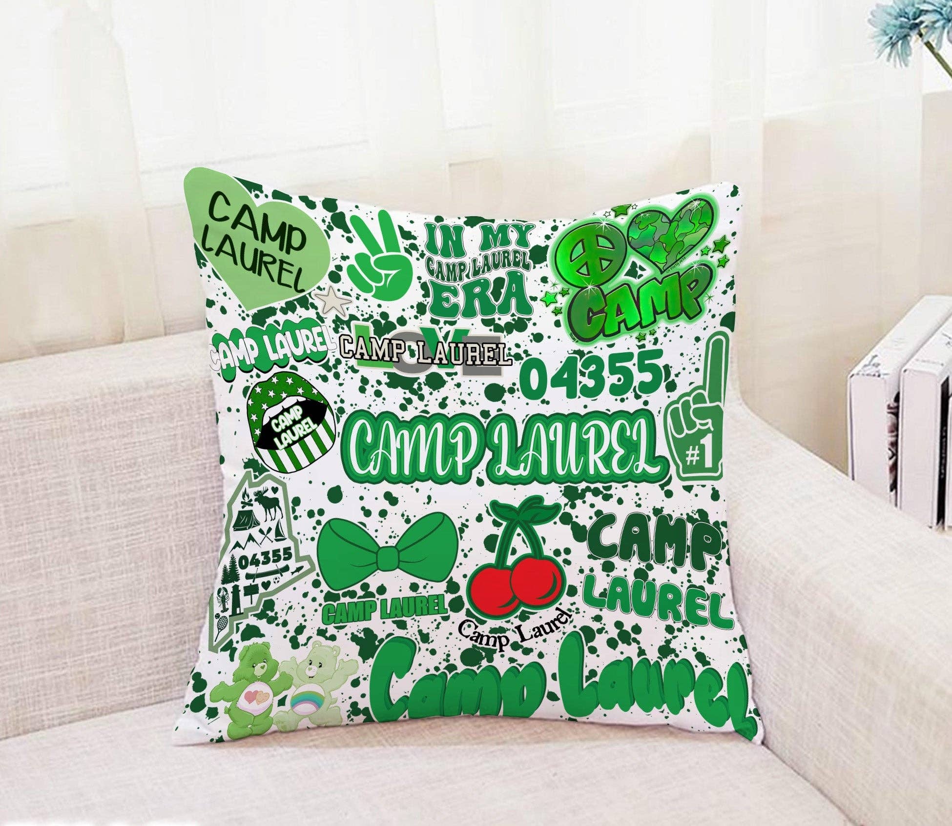 Gilbin – wholesale Throw/decorative pillow – Camp Bunk Kids Autograph Pillow – Perfect for Sleepovers, Camp Memories, and Personalized Gifts (Camp Laurel)