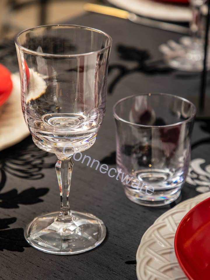 TWIST OFF STEM, Clear Cut 10 oz set of 4 retail box for wholesale by Connectware by Windford Table Inc.