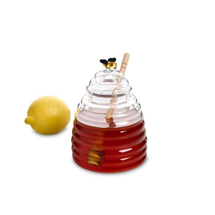 HIC - Harold Import Co. - Wholesale Kitchen Tool/Gadget - HIC Kitchen Glass Honey Jar With Lid And Honey Dipper7