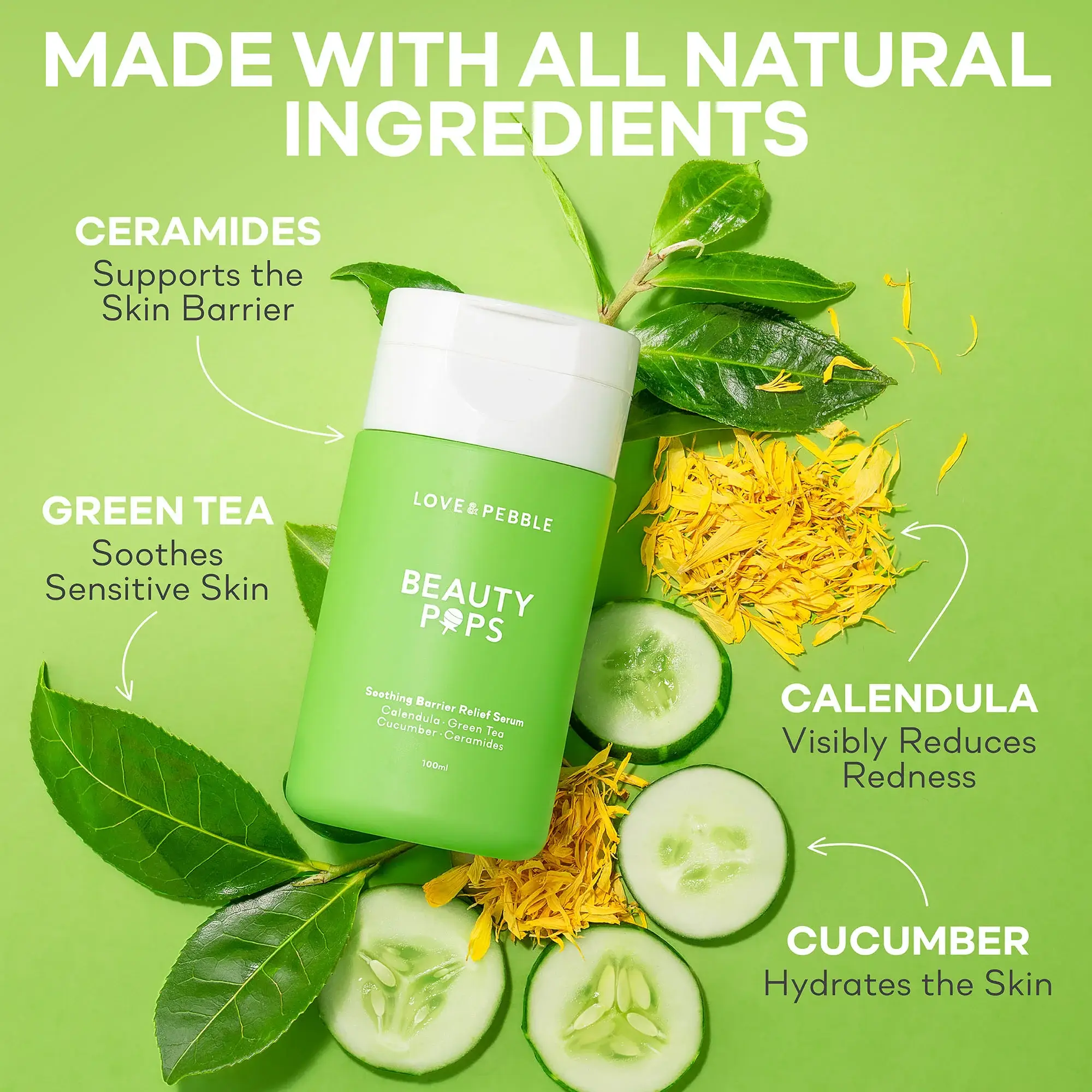 Love & Pebble – wholesale Facial serum/concentrate – BEAUTY POPS™ Soothing Barrier Frozen Serum (Refill Only)1