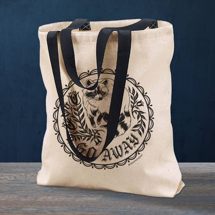 Thistle Finch Designs - Wholesale Tote Bag - Unisex - Raccoon Hex Sign Tote Bag1