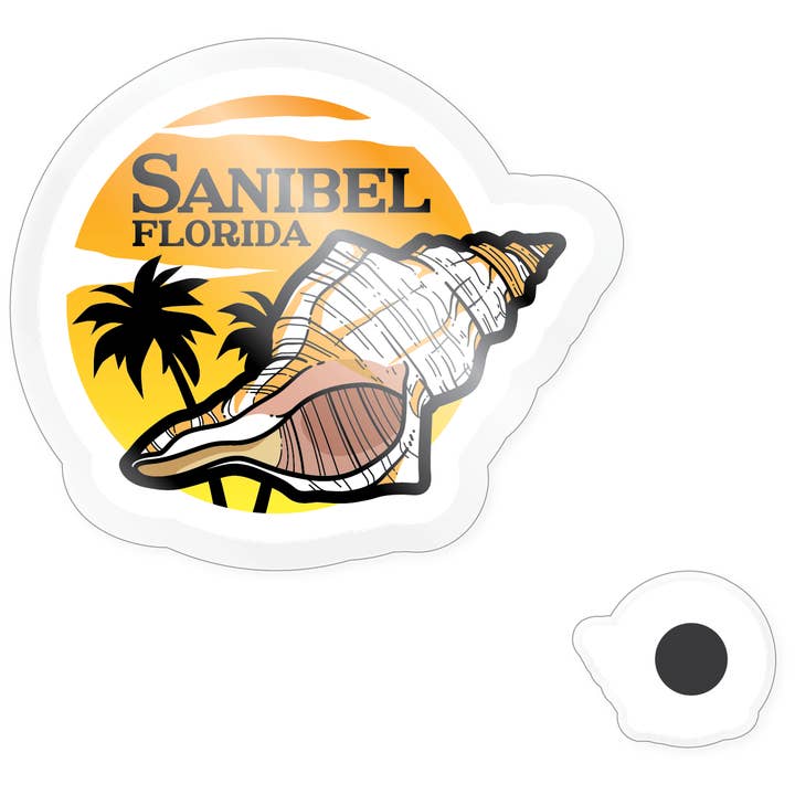 Magnet - Sanibel Florida Palm Tree Sea Shell for wholesale by Morris Magnets