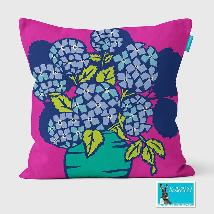 cuscino ortensia - gamma floreale funky per la vendita all'ingrosso da parte di Perkins & Morley