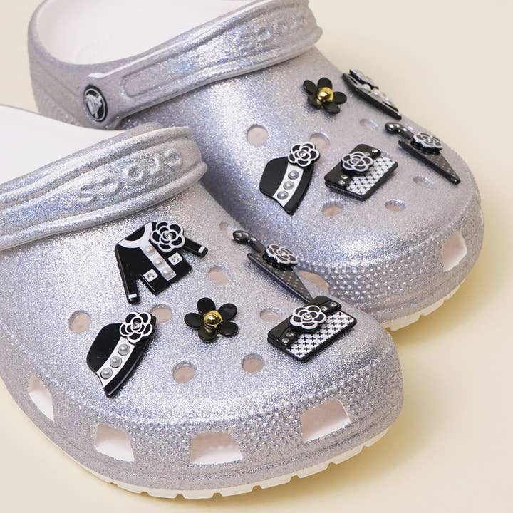 BLK Crocs Charm Bling Set - 5 pairs for wholesale on Faire