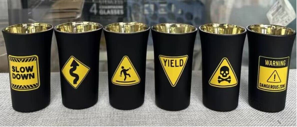 Lillian Rose - Vente Verre à shooter - verres à liqueur d'avertissement0