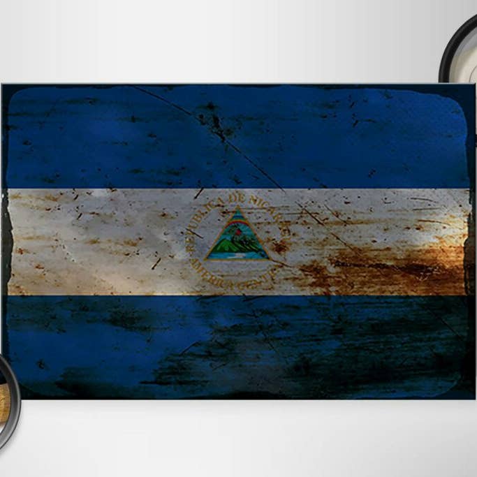 Femer - Wholesale Sign - Nicaragua flag wooden sign 30x20 cm flag Nicaragua rust decorative sign wooden sign1