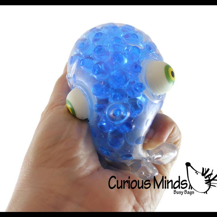 Curious Minds Toys - Vente Jouet mou – enfant et bébé - 1 pieuvre aux grands yeux remplie de gel Squeeze Stress