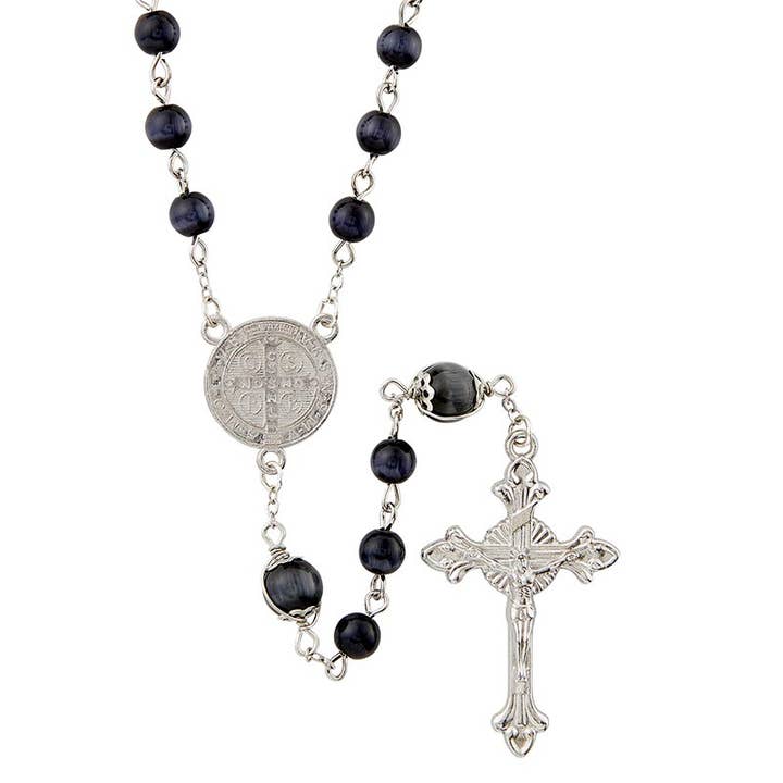 Wire Wrapped Rosary - St Benedict for wholesale by Christian Brands Catholic