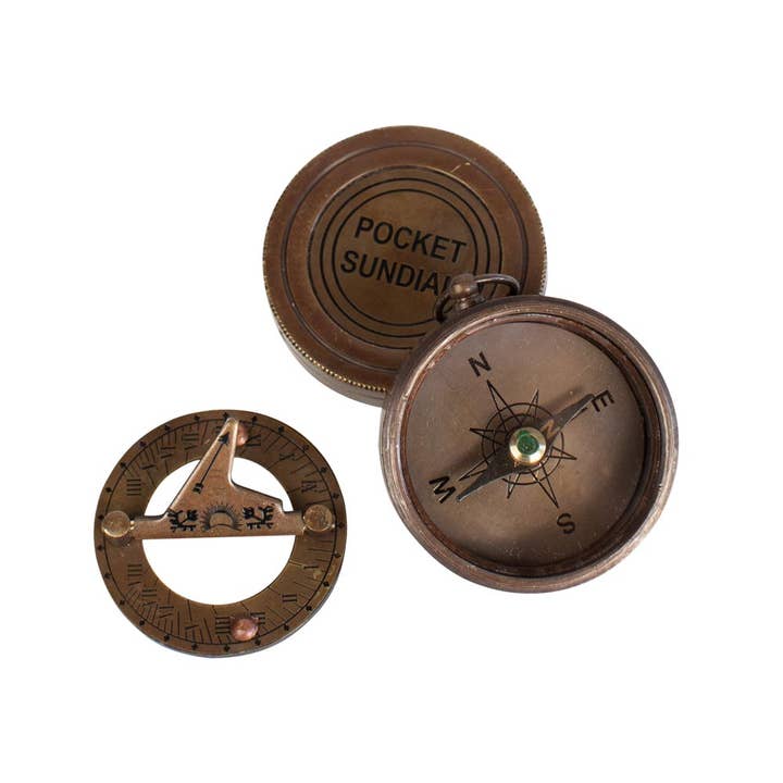 Ten Thousand Villages - Wholesale Navigational Compass - Pocket Compass & Sundial