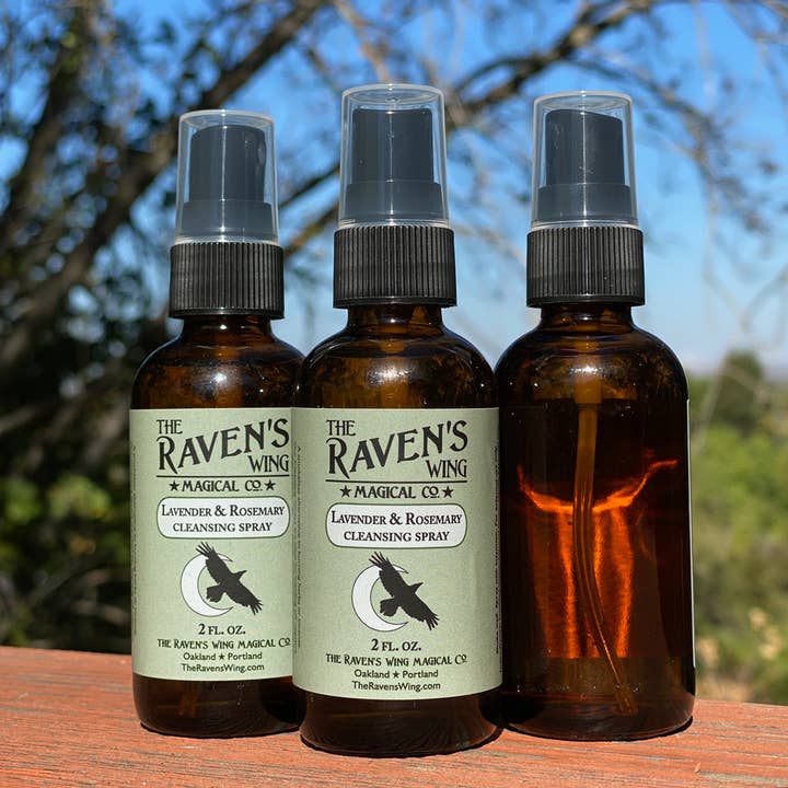 The Raven's Wing Magical Co-op - Wholesale Room & Linen Spray - Lavender Rosemary Cleansing Spray1