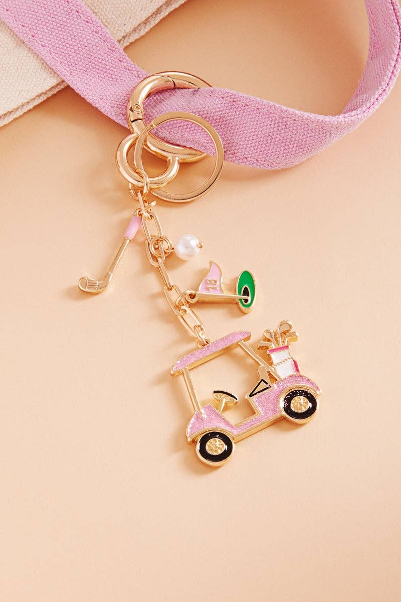 Designature New York - Wholesale Keychain - Women's - Sports Golf Cart Shaped Bag Charm And Keychain1
