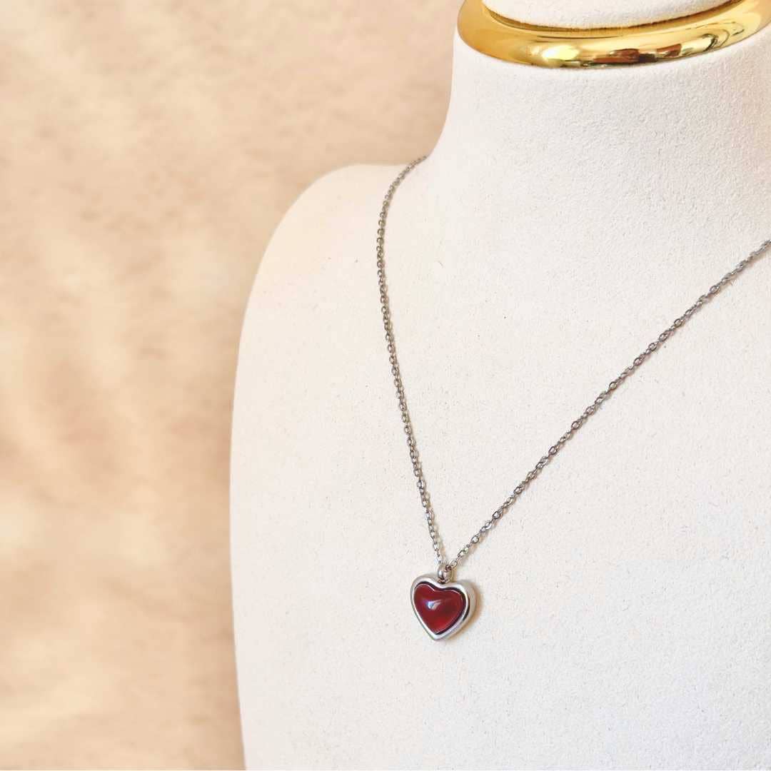 LilAryenne | Jewelry & Suncatchers - Wholesale Pendant/Charm Necklace - Carnelian Heart Necklace - Stainless Steel Crystal Gift Jewelry11
