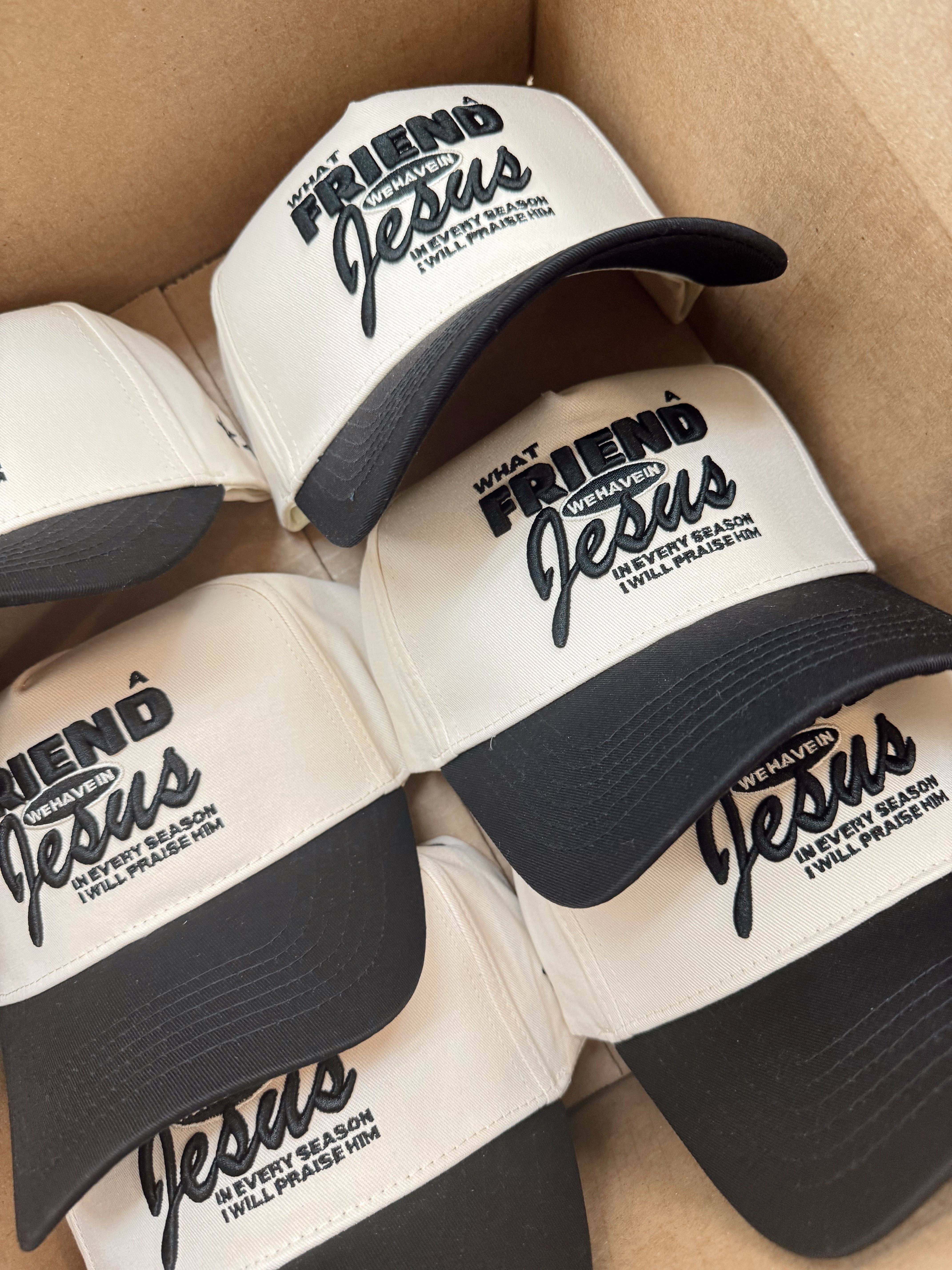 KENZKUSTOMZ - Vente Casquette de camionneur – unisexe - Ami en Jésus - Casquette Trucker Vintage Noire12