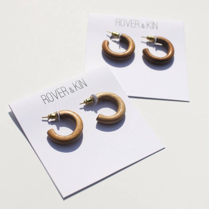 Rover & Kin - Wholesale Hoop Earrings - Wood Essential Hoops