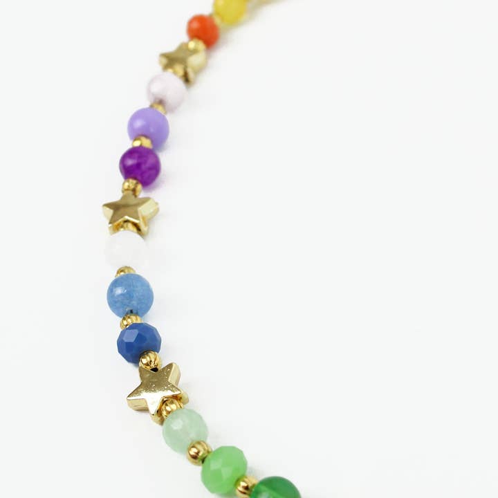 My Doris - Wholesale Beaded/Pearl Necklace - STAR RAINBOW BEAD NECKLACE