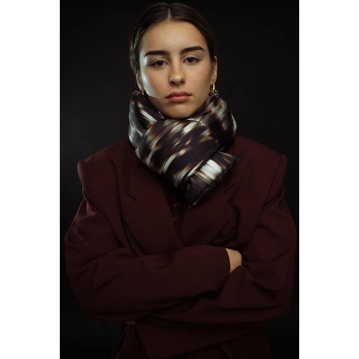 Abstract - Wholesale Scarf - Unisex - Mini padded scarf in printed silk4