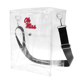 Littlearth NCAA womens Stadium Friendly Clear Envelope Purse with Metal  Chain and Team Logo