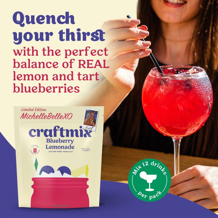 Craftmix - Wholesale Cocktail Mix/Syrup - Blueberry Lemonade & Cocktail Mixer - Single / Caddy Refill5