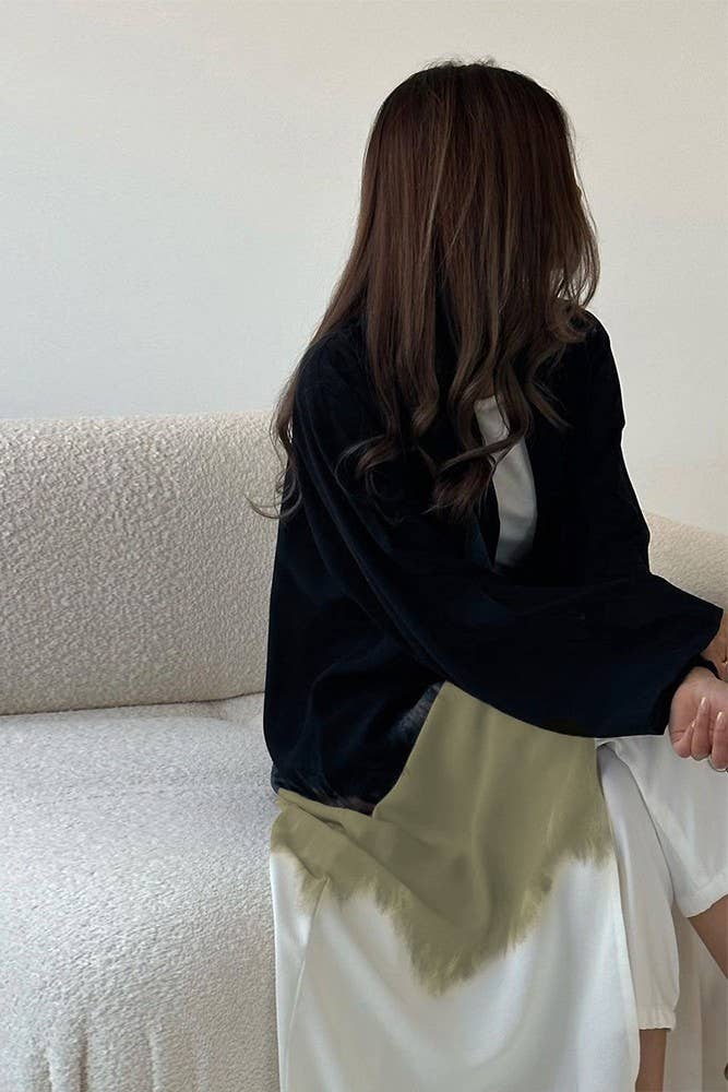 UNISHE - Wholesale Kimono - Women's - Summer Color Block Tie Dye Open Kimono ZK13693