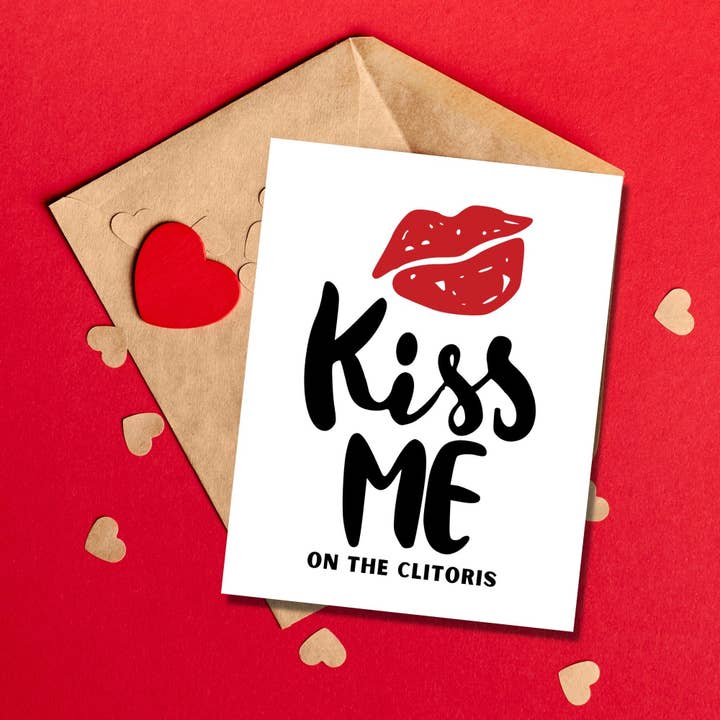 As Told By Ellie - Wholesale Love Card - Kiss Me On The Clitoris Card