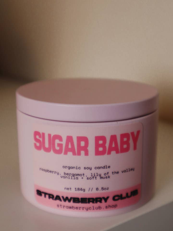 Sugar Baby Soy Candle for wholesale by Strawberry Club