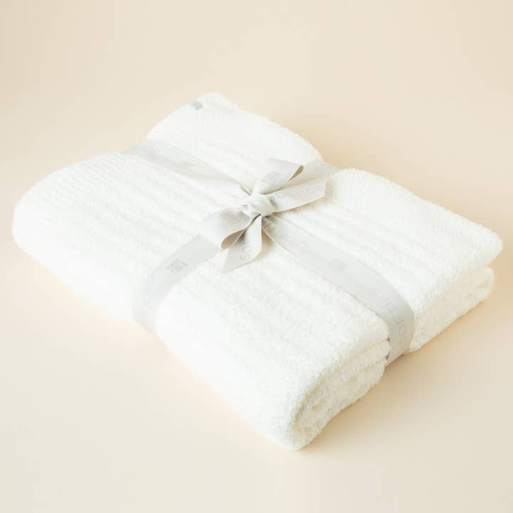 Softies - Wholesale Throw Blanket - Perfect Home Decor 50" x 70" Solid Rib Marshmallow Blanket