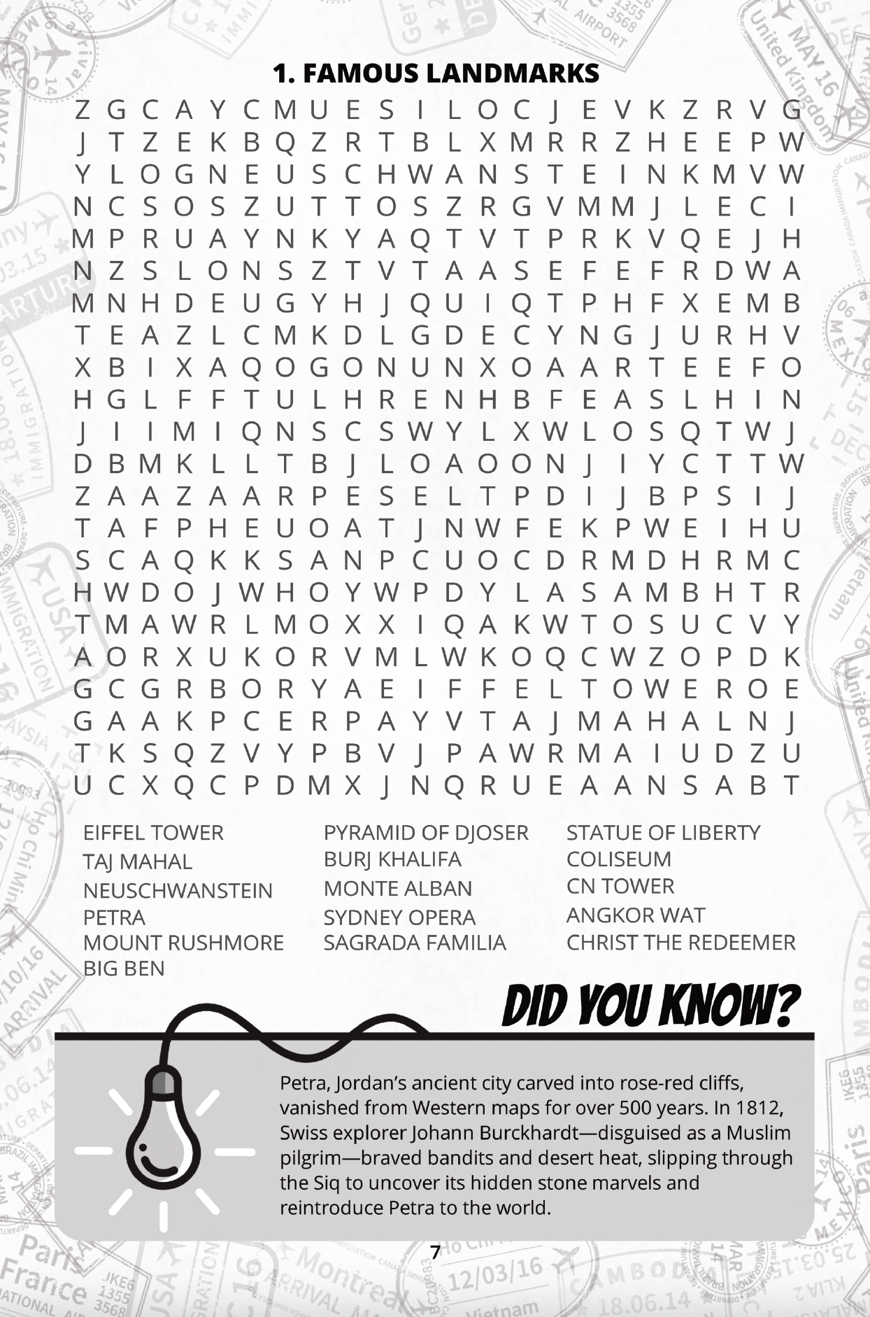 Unscreen Yourself! - Wholesale Puzzle - Adult - Worldly Wonders – Travel Word Search Puzzles with Trivia3