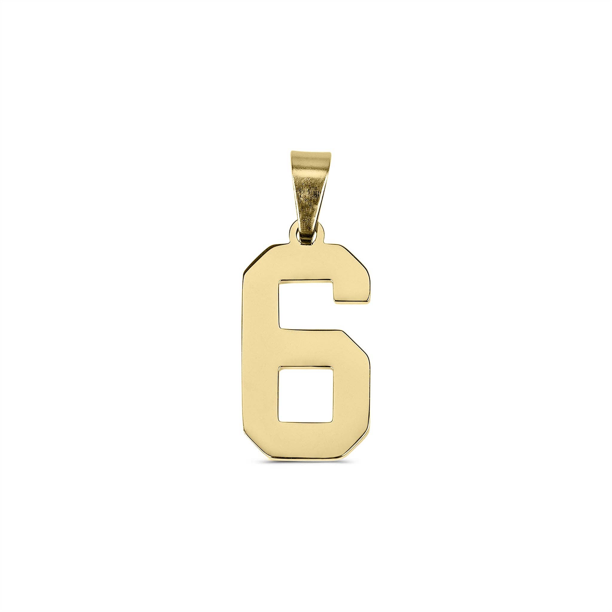 WJW – wholesale Individual charm/pendant – 18K Gold Sport Number Pendant6