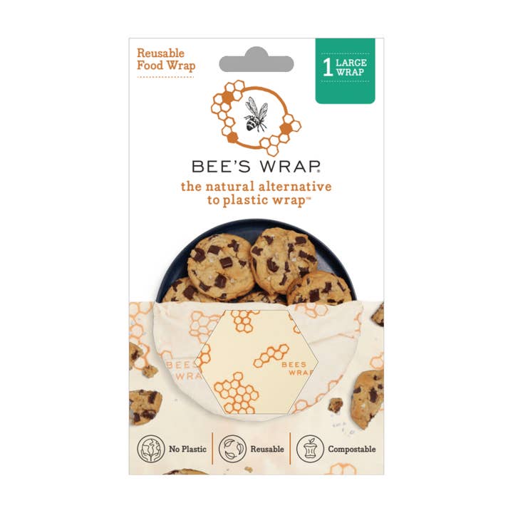 Bee's Wrap - Wholesale Food Storage Wrap/Bag - Large Wrap - Honeycomb Print1