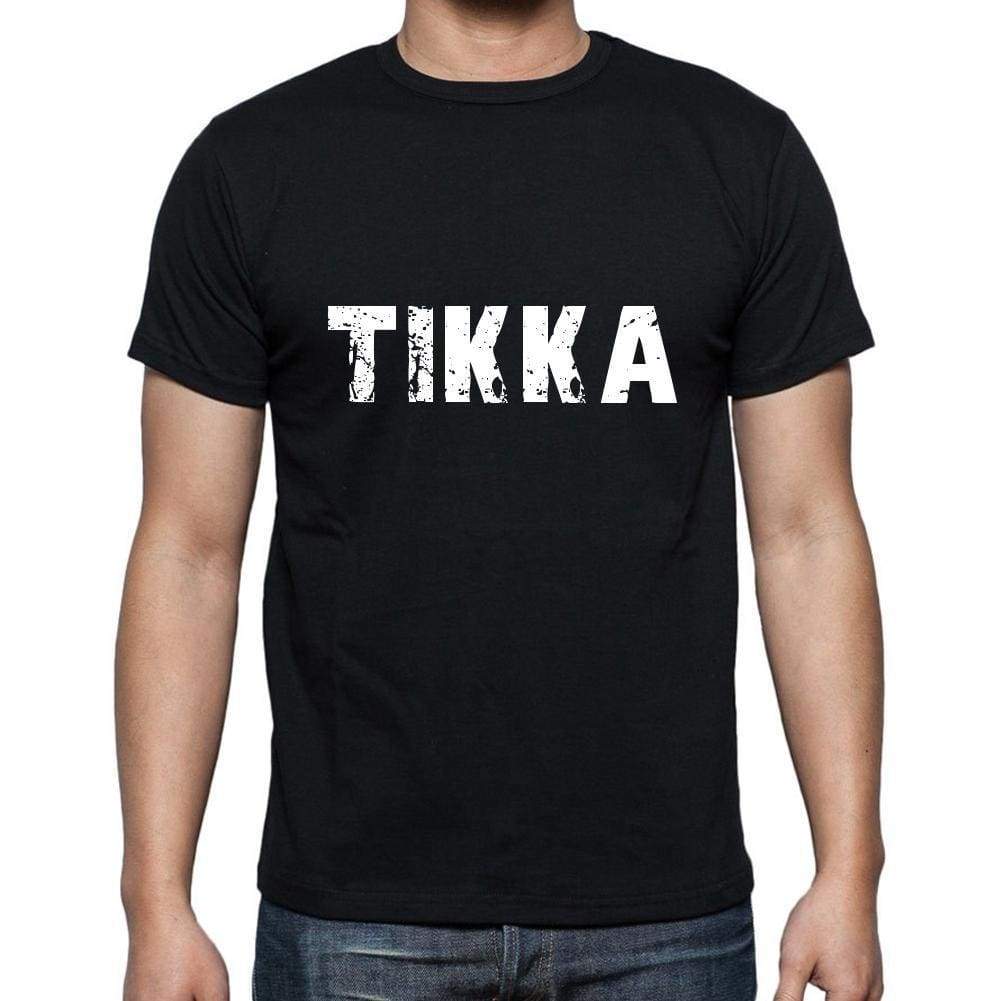 tikka Men's Short Sleeve Round Neck T-shirt , 5 letters Black , word 00006 for wholesale on Faire1