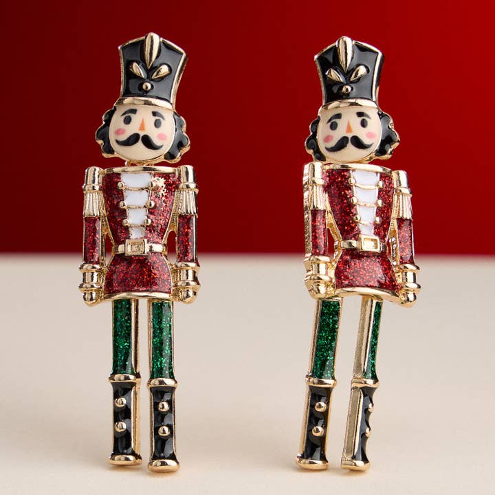 Lilla Haven - Wholesale Stud/Post Earrings - Nutcracker Enamel Earrings with Titanium Posts1
