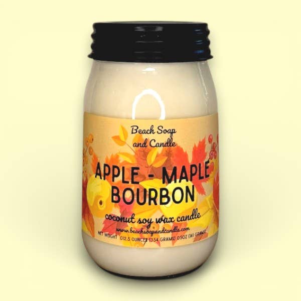 Apple Maple Bourbon | Coconut Soy Wax Candle for wholesale by Beach Soap and Candle