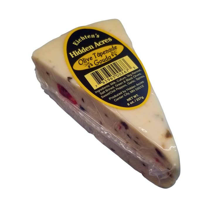 Eichtens Cheese - Wholesale Cheese - Gouda Cheese - Olive Tapenade Gouda Wedge
