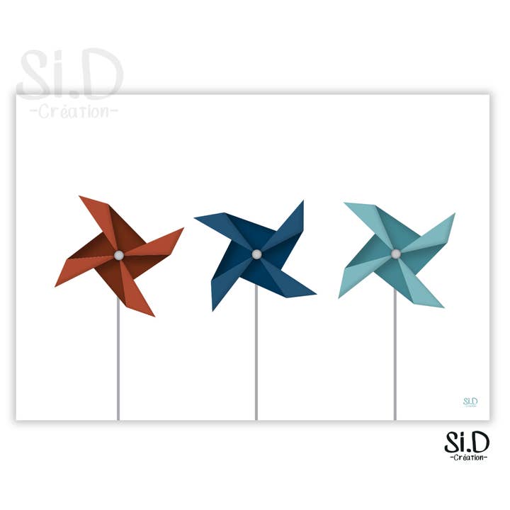 Póster de 3 molinos de viento para venta al por mayor de Si.D