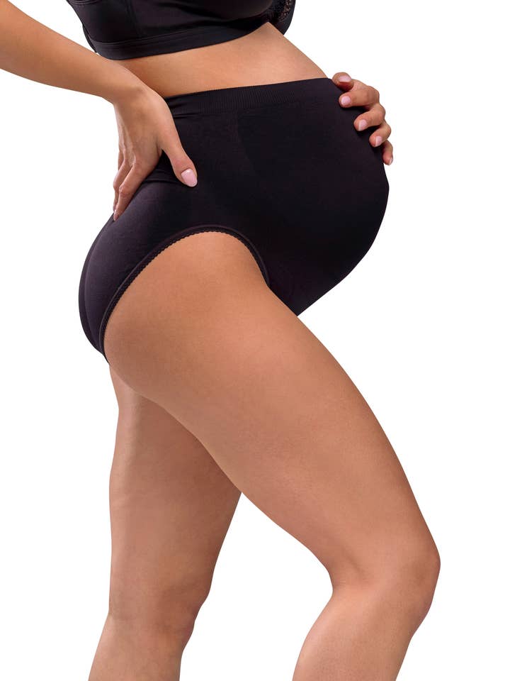 Culotte de grossesse de soutien légère sans coutures (noir) pour la vente par Carriwell