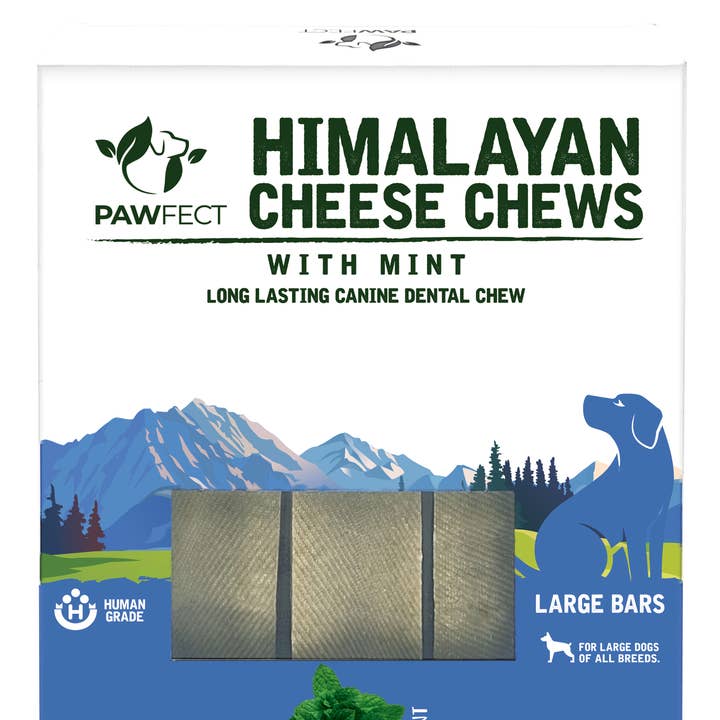 Pawfect Himalayan oste tyggeben med mint til hunde | 100 % naturlig tandrensende tyggepind | Renser tænder | Fjerner plak og tandsten | Proteinrig | Kornfri | Langvarigt tyg for engroshandel hos Pawfect Foods