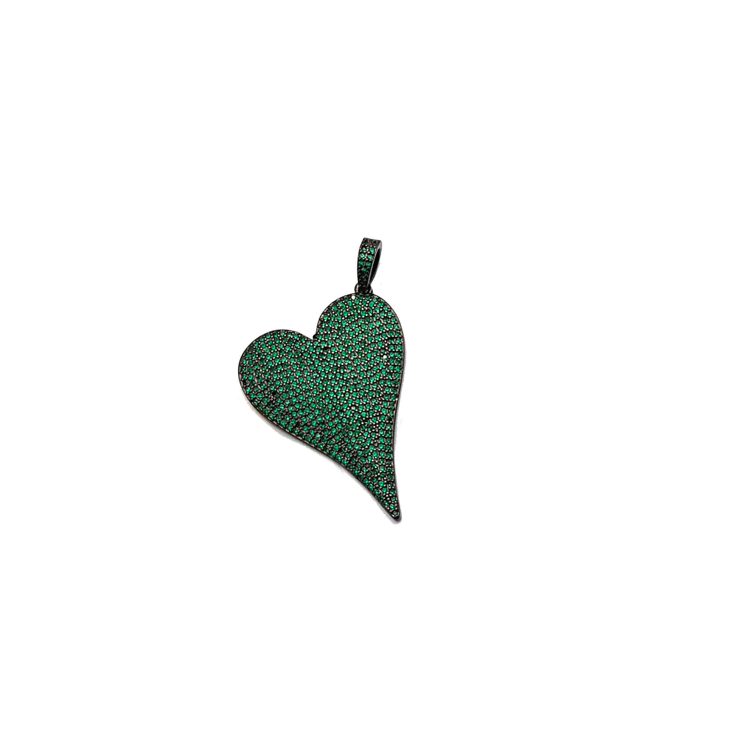 Love, Lisa - Wholesale Individual Charm/Pendant - Magnificent Slanted Heart Charm7