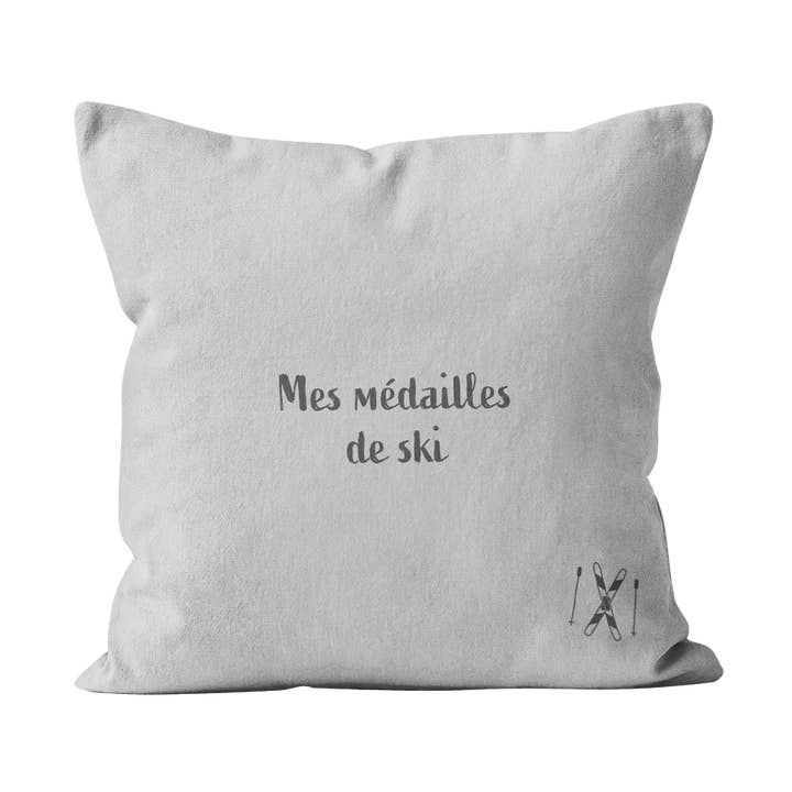 Coast and Valley - Wholesale Throw/Decorative Pillow - Ski medal cushion0