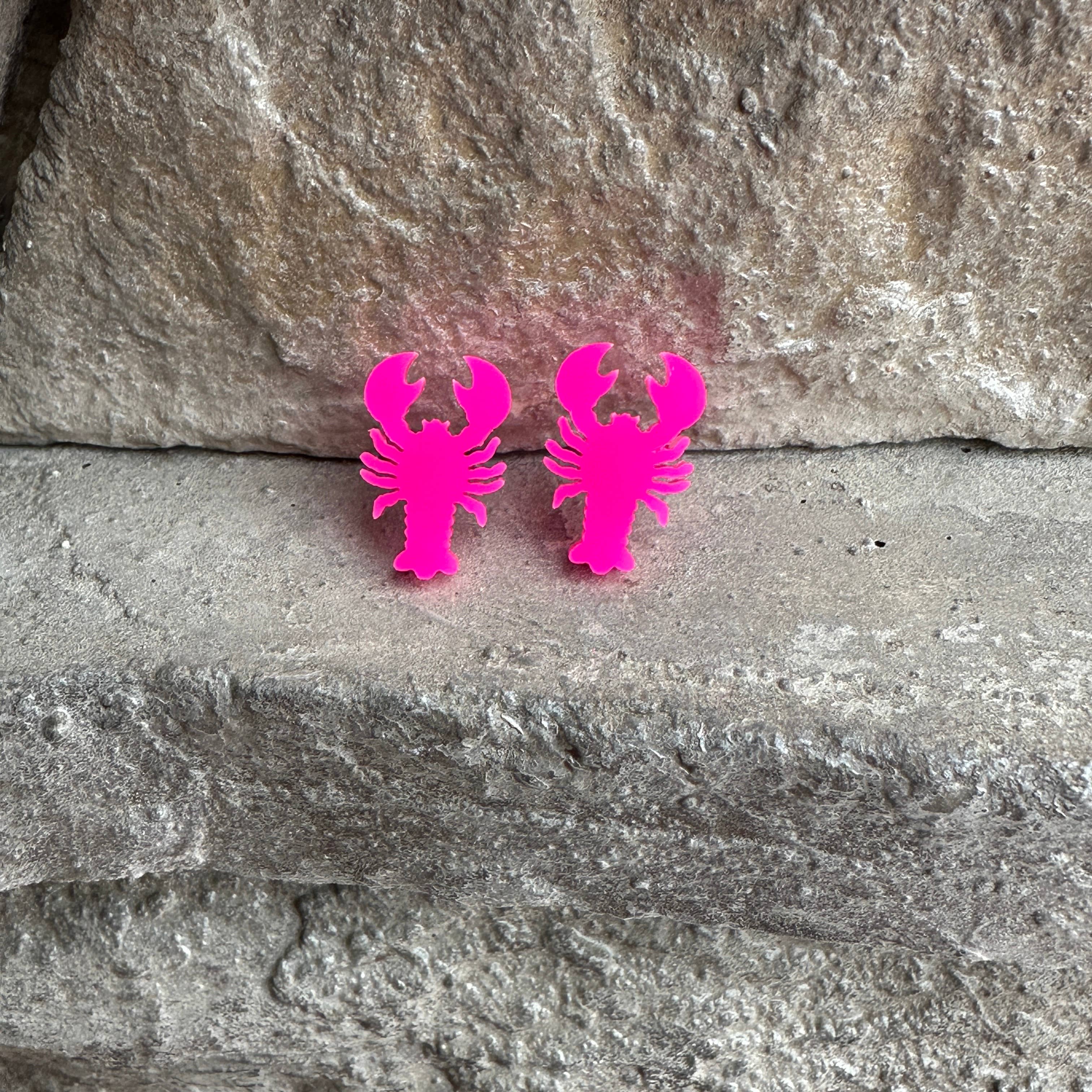 Laser & Color Designs LLC - Vente Clous d'oreille - Boucles d'oreilles écrevisses homard, boucles d'oreilles Mardi Gras, été3