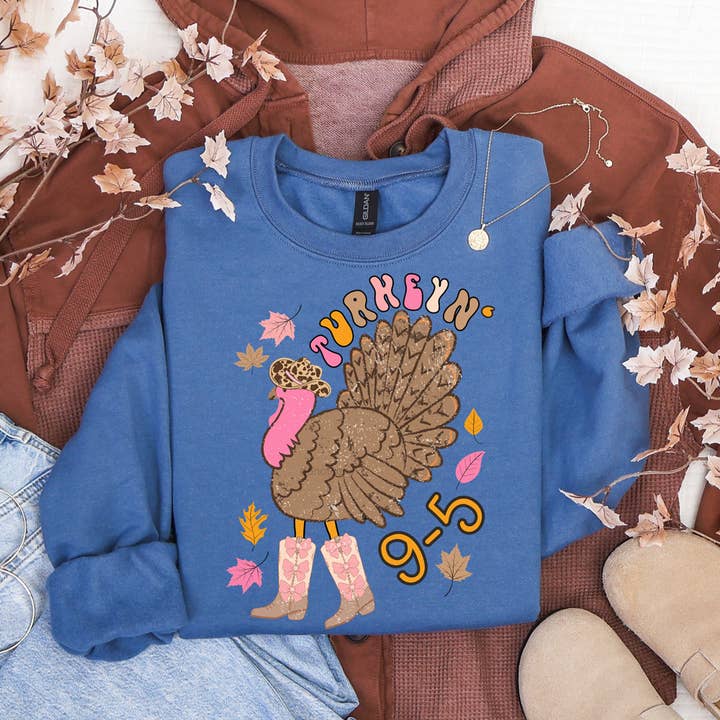 Turkey'N 9-5 DTF Heat Transfer for wholesale by Trendy Transfers