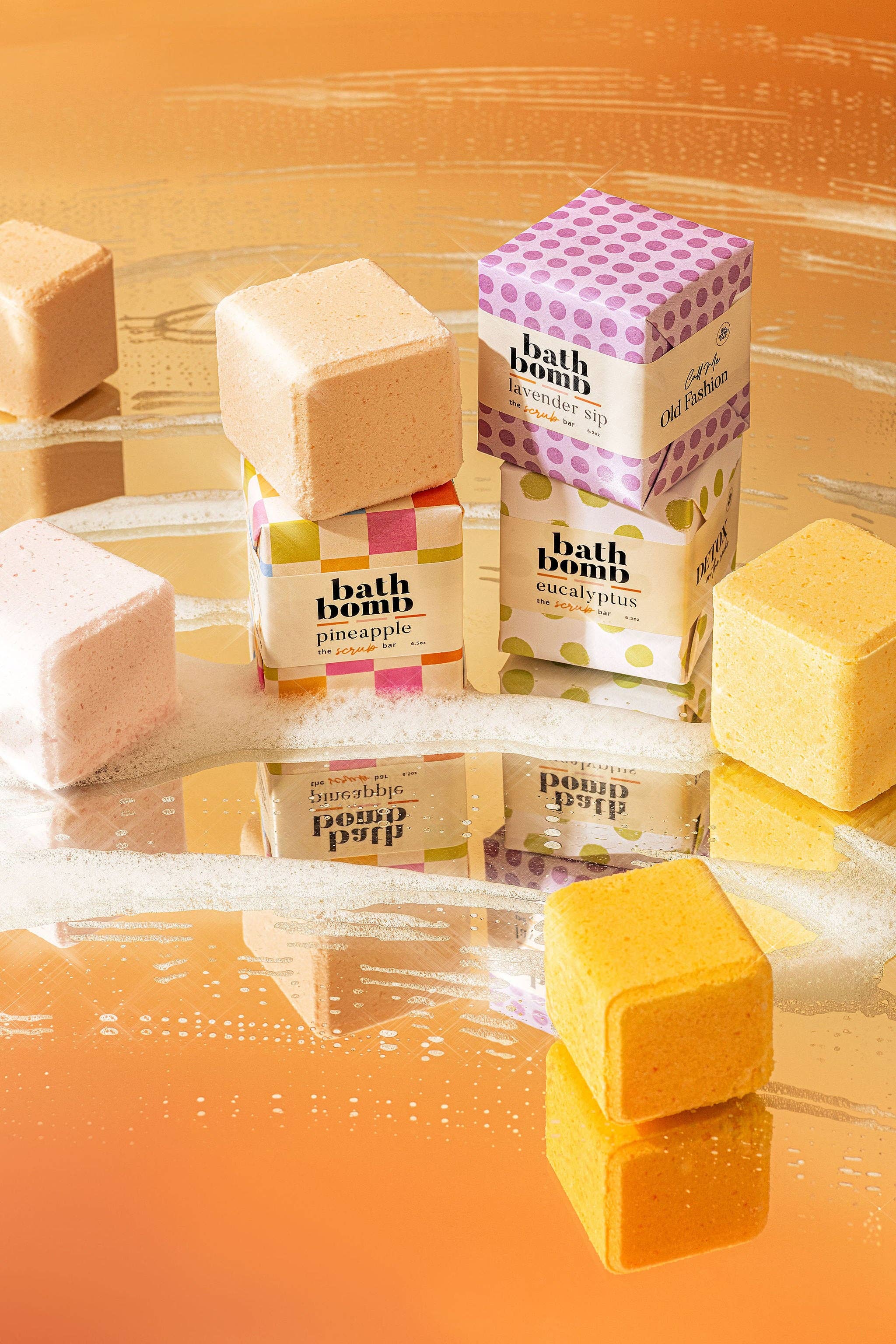 The Scrub Bar - Wholesale Bath Bomb/Fizz - Birthday Cheer- Yellow Pineapple Bath Bomb 6.5 oz4