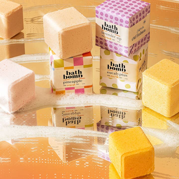 The Scrub Bar - Wholesale Bath Bomb/Fizz - Birthday Cheer- Yellow Pineapple Bath Bomb 6.5 oz4