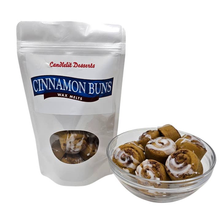 Candlelit Desserts - Wholesale Wax Melt - Wax Melt Bag - Cinnamon Bun Shaped Wax Melts