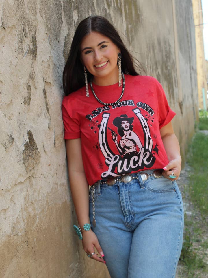 Make Your Own Luck Graphic T-Shirt for wholesale by Ranch Swag