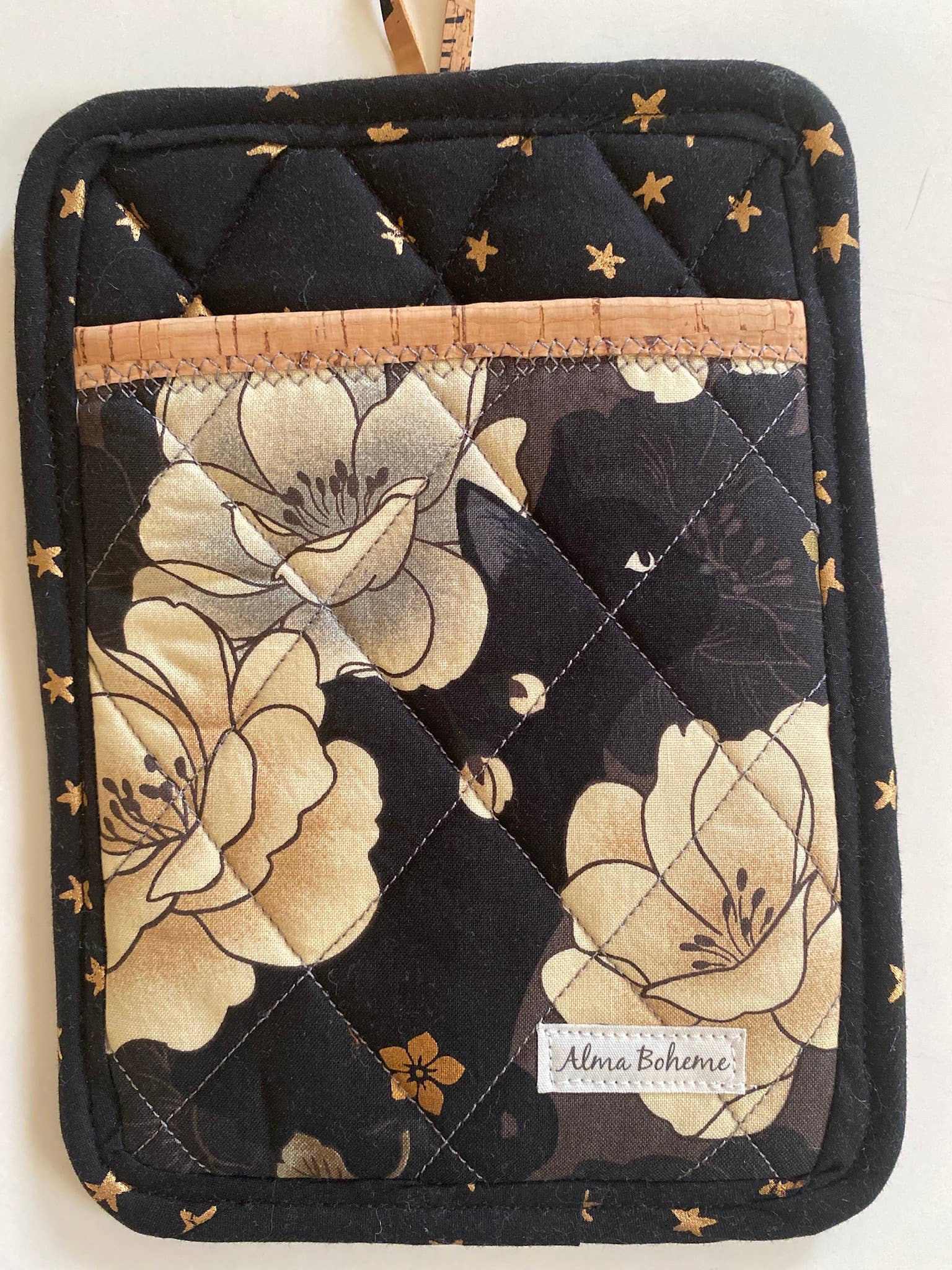 Alma Boheme Handmade - Wholesale Ovenwant/pothouder - Duurzame pannenlap van kurk en katoen met zakje49