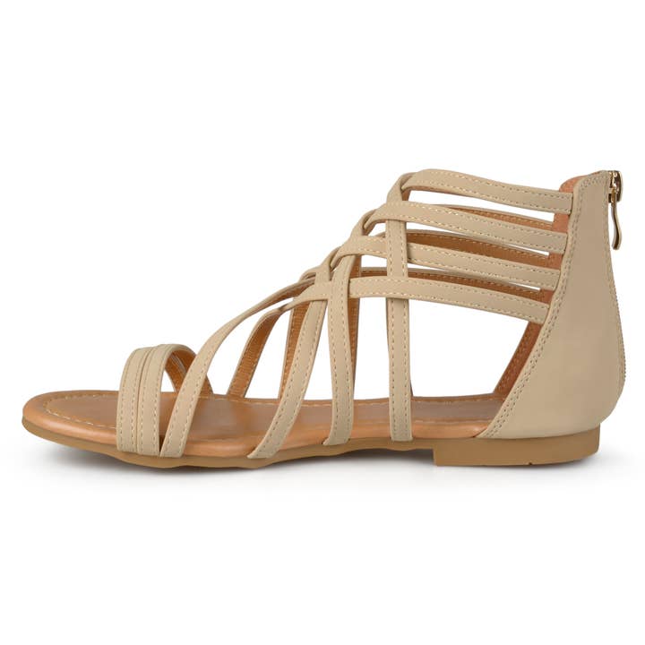 Journee - Wholesale Sandals - Women's - Hanni Gladiator Sandals In Faux Leather