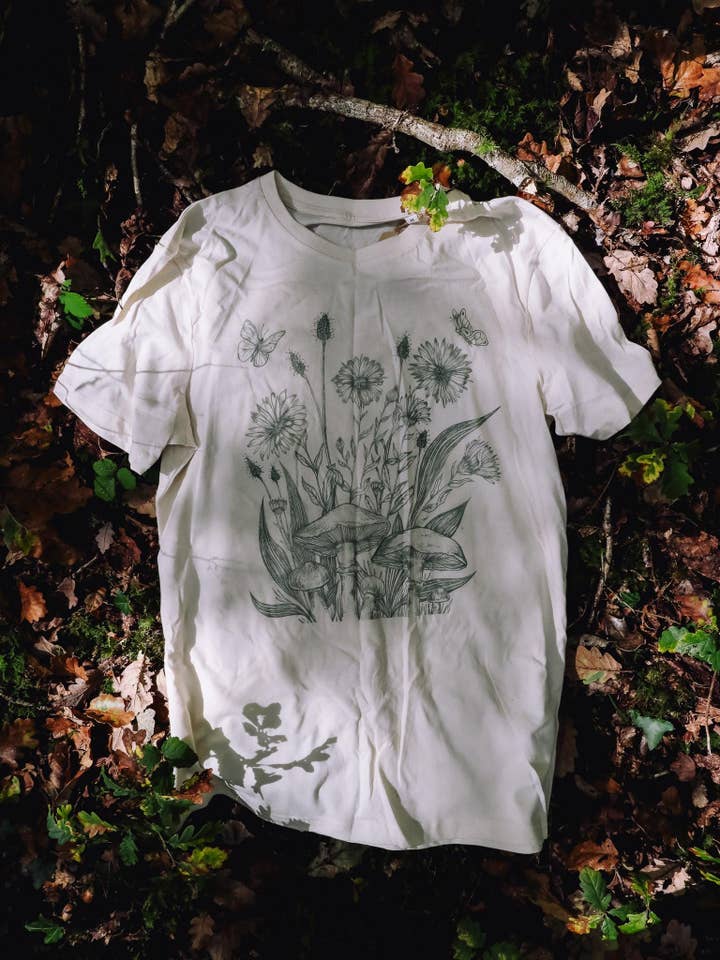 Calendula Botanical Organic Cotton T-Shirt for wholesale by Jya Raine